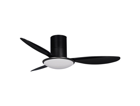 Ventoinha de Teto FM Vt-Nigra L 132 cm Luz Comando Motor Dc