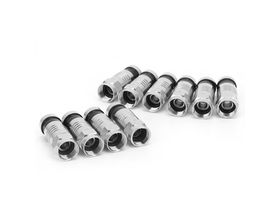 Laxiscreed Conector De Compressão Rg6 Type F Compatível Com Antenas De Tv E Transmissão De Vídeo
