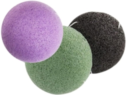 Conjunto De 3 Esponjas Redondas Naturais Para Lavagem Facial, Eficazes Para Desobstruir Os Poros.
