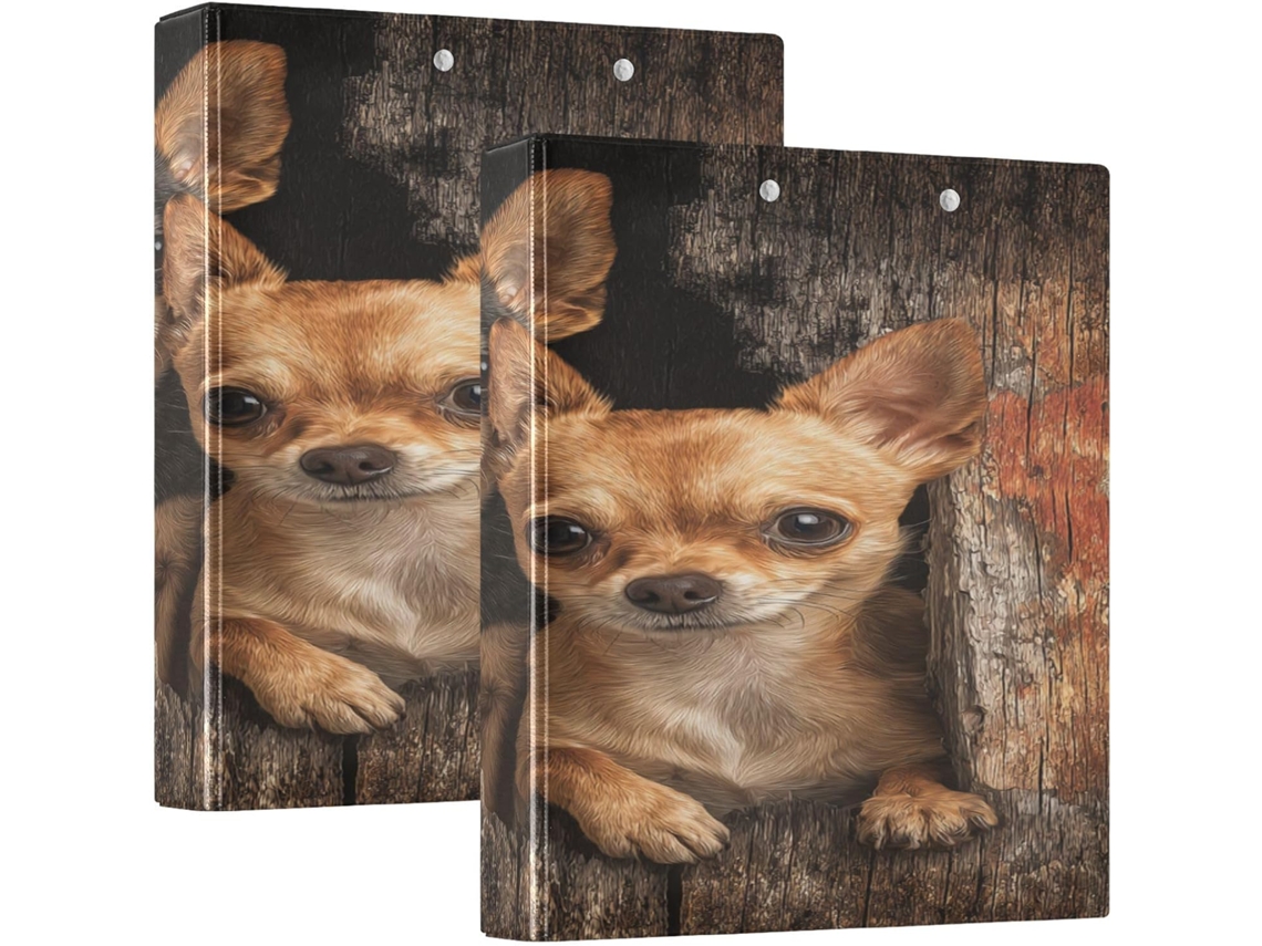Colar Chilhuan Puppy 3D, 3,8cm 1-1 2 Polegadas, 3 Anéis com Sacos Internos, Pacote com 1 ou 2 Unidades, Colar