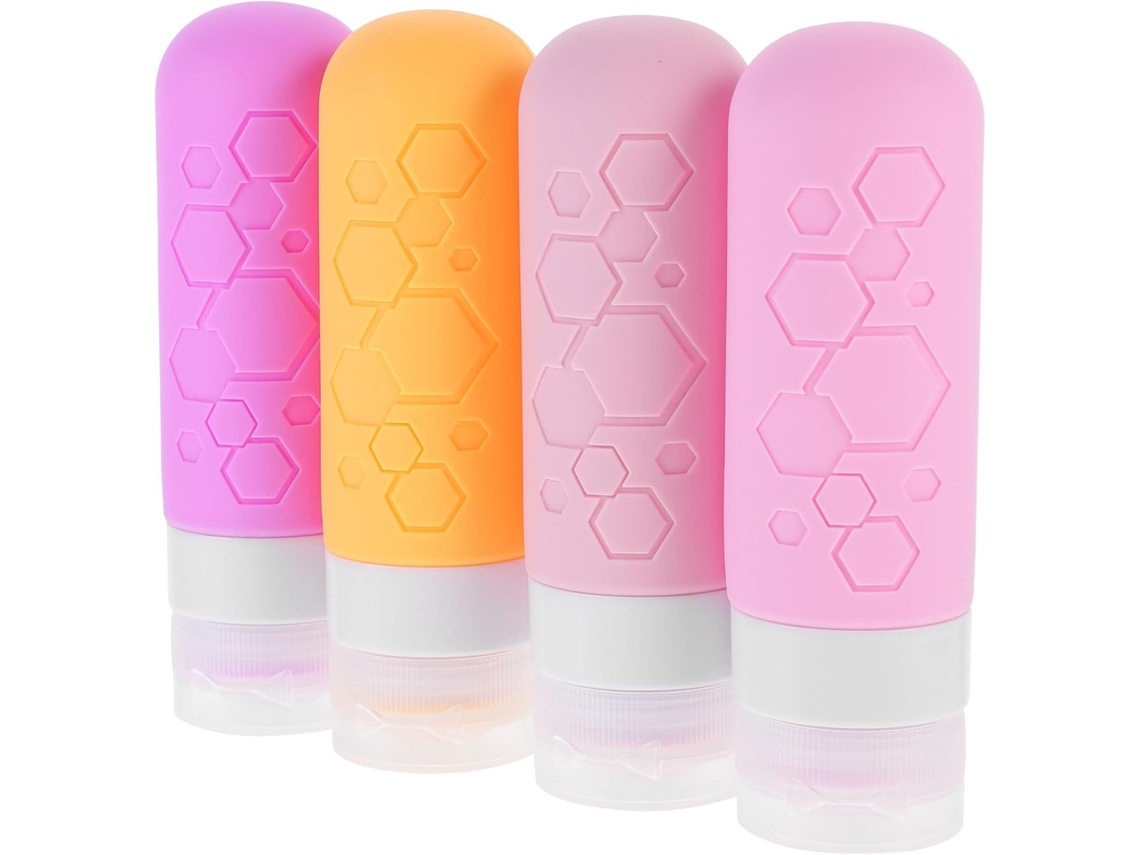 4 peças Flacons De Voyage 90ml, Bouteilles reutilizáveis