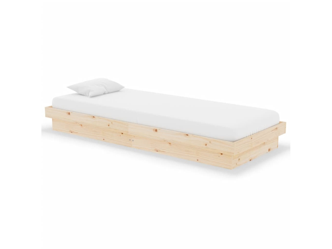 Estrutura Cama Pequena Solteiro 75x190 cm Madeira Maciça MAISON EXCLUSIVE
