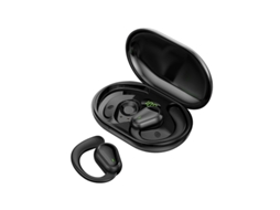 Fones com Gancho Abertos Sem Fio JIAPEI, Som Estéreo, Display Led, Cancelamento Ruído, Preto
