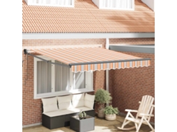 Vidaxl Toldo Retrátil Multicolor 350 X 250 Cm Poliéster E Metal