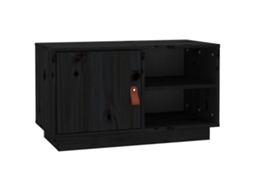 Tv Cabinet, Tv Cabinets Vidaxl Preto Madeira De Pinho (n/a)
