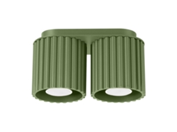 Candeeiro De Teto Aura De Alumínio Verde Oliva 12x21x10cm Sollux Lighting