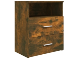 Mesa de cabeceira 50x32x60 cm Cor Carvalho Fumado MAISON EXCLUSIVE