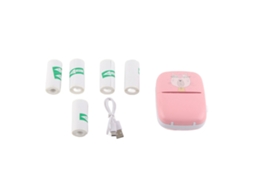 Mali impressora Térmica Mini Bluetooth Sem Tinta Portátil para Estudantes Rosa