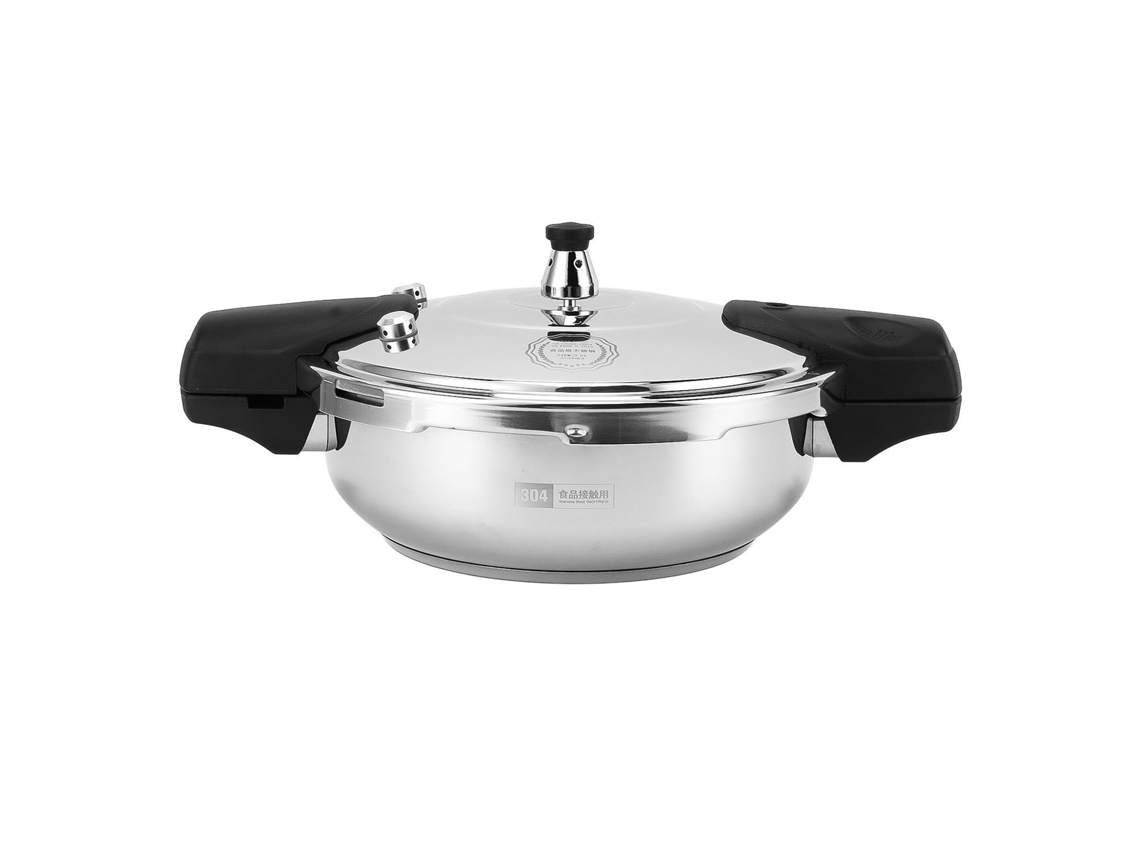 Panela Pressão Em Aço Inox 304 Laxiscreed Para Gás E Indução, Fundo Duplo, Segura E Duradora