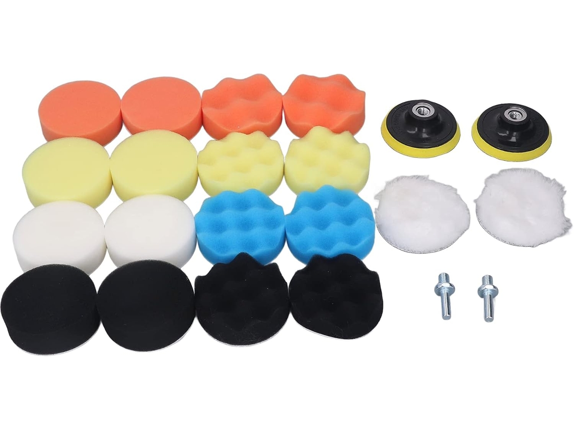 Kit Com 22 Peças De Esponjas Para Polimento, Incluindo Lã 8 Cm (3,15