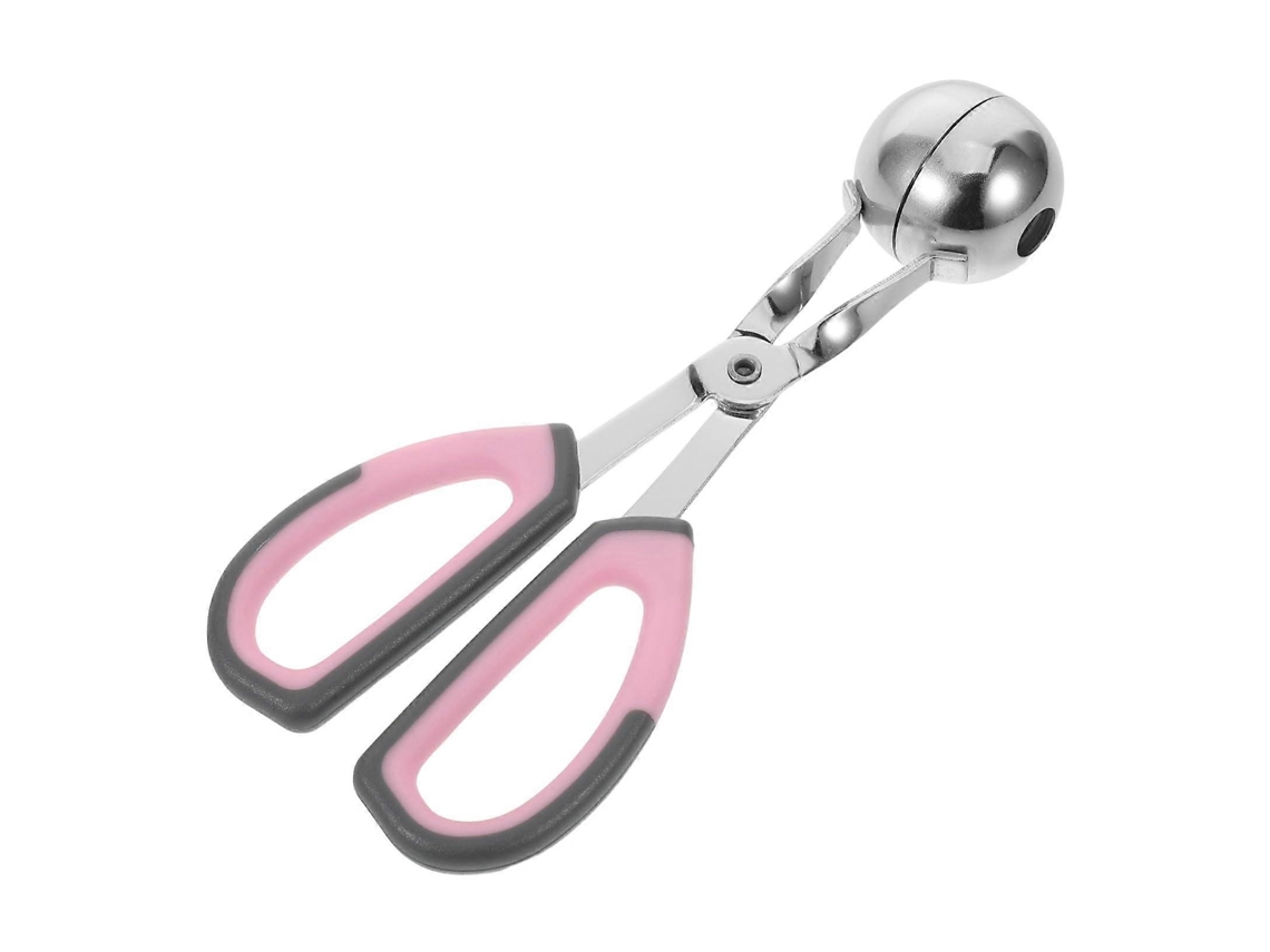 Forma Para Almôndegas Em Aço Inoxidável Com Cabo Antiderrapante E Concha Ergonômica Para Facilitar O Uso Na Cozinha.