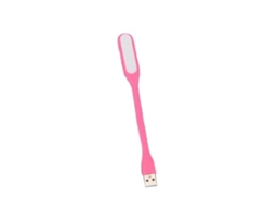 Lâmpada De Leitura Led Usb 5v Portátil Ajustável Mini Luz Noturna Para Power Bank Laptop Rosa