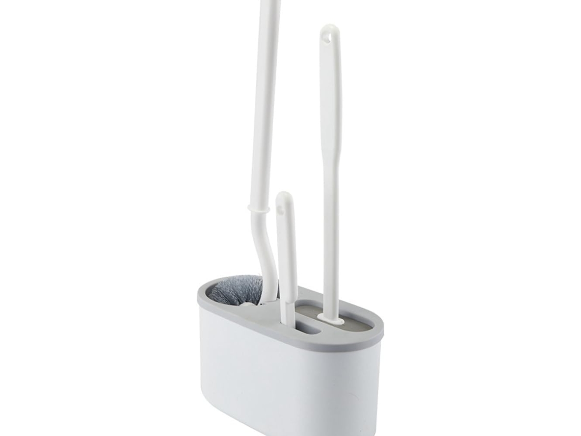 Escova De Vaso Sanitário 3 Em 1 De Silicone, Suporte De Parede Em Nylon Tprs, Limpeza Detalhada, Lim Gokoco