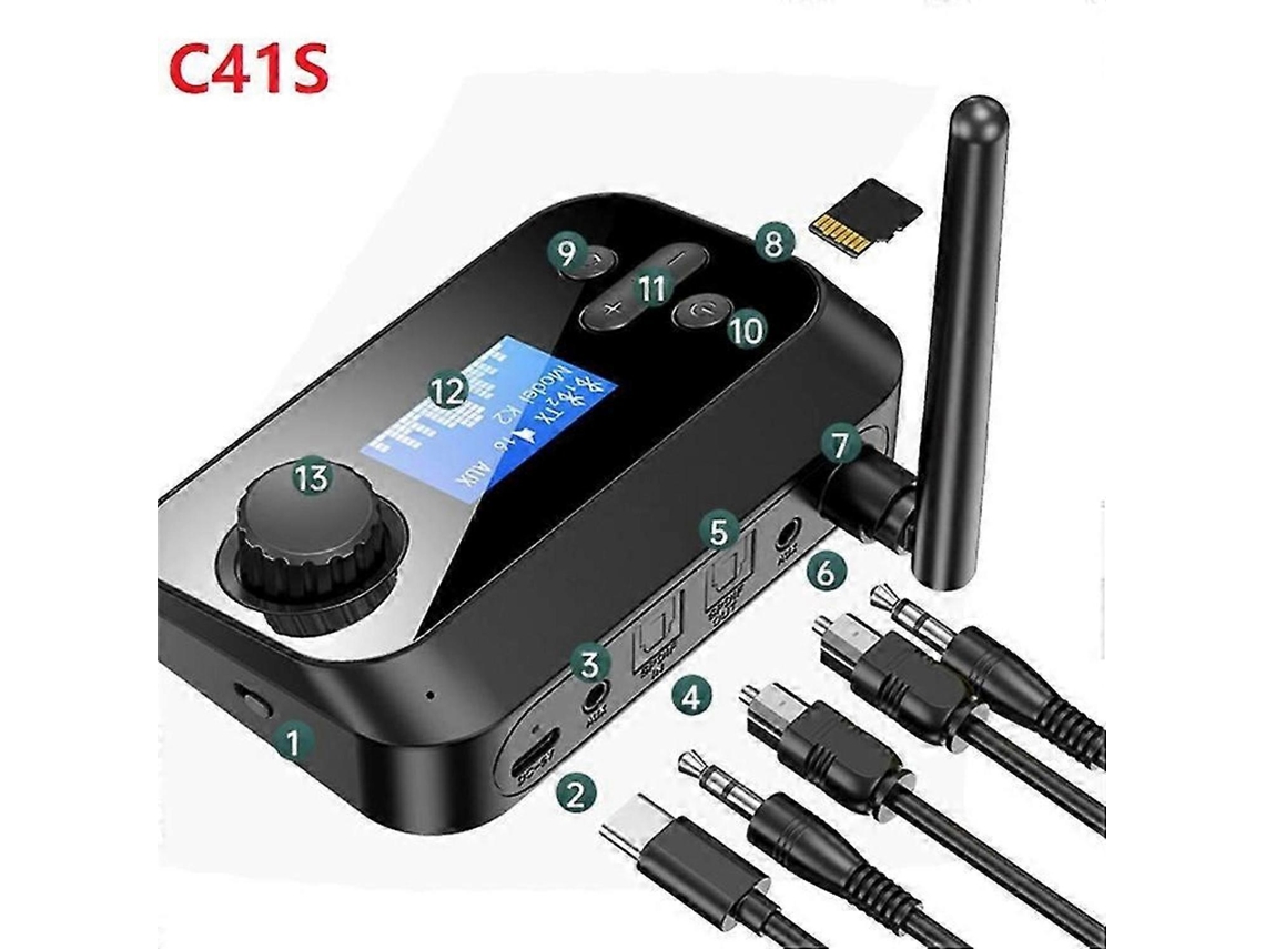 Transmissor E Receptor De Áudio Bluetooth 5.1