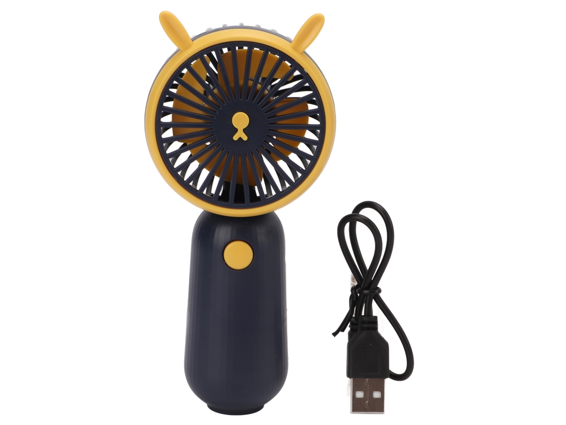 Ventilador de Mão, Usb, 3 velocidades, recarregável, portátil