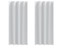 Maison Exclusive - Cortinas Blackout Com Argolas 2 Pcs Cinza Claro 225 X 140 Cm