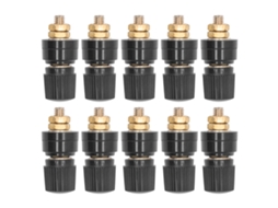 10 Unid. Terminal Latão Total Parafuso M6 Banana Plug