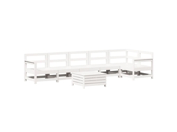 Garden Sofa Set, Garden Sofa Sets Vidaxl Branco Madeira De Pinho (n/a)