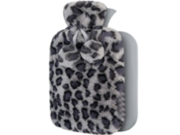 Bolsa De Água Quente Com Capa Macia Premium 2l Leopardo Marrom AQUAFORGE