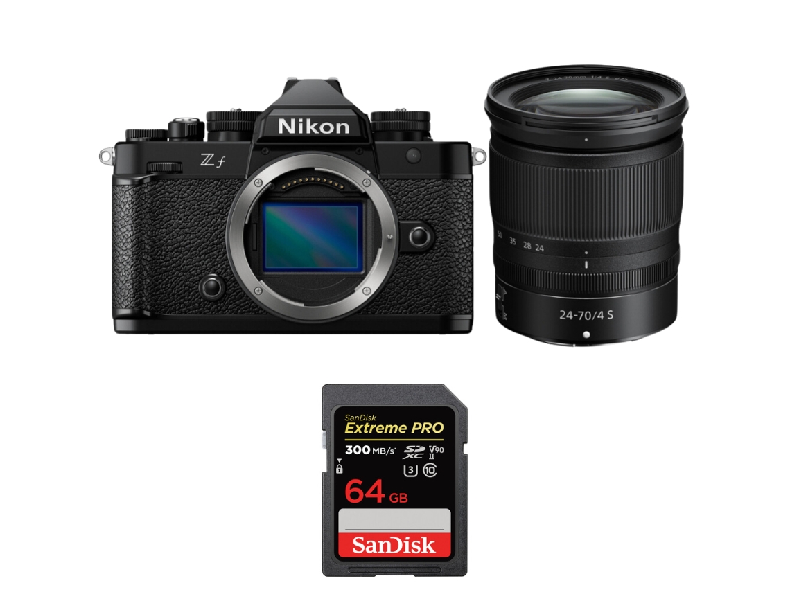 Zf + Z 24 70mm F/4 S + 1 Sandisk 64gb Uhs ii 300mb/s + Ebook “20 Dicas para Fotos Que Impressionam” NIKON