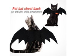 Fantasia de morcego para pet de Halloween feltro leve para festa de cosplay | S/MARCA