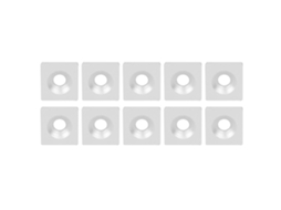 10pcs Placa Apoio Rosca Quadrada Liga Alumínio 6063-t5 Furo Único Acessórios Fixadores