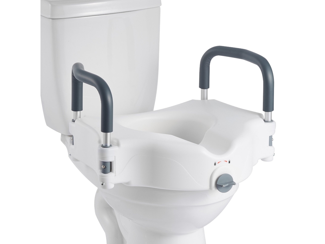 Assento Elevado Para Sanita 127mm Com Braços Acolchoados Carga 136kg Tekmaquinas
