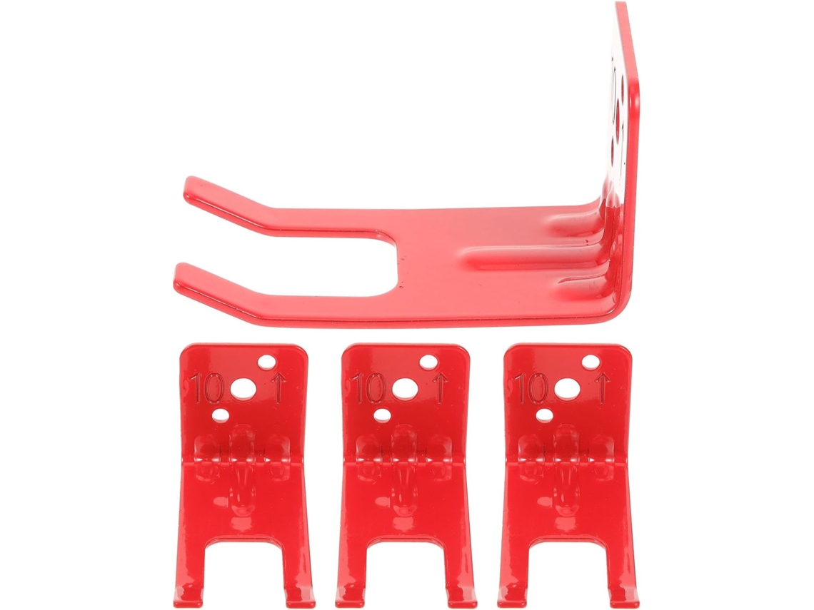 Suporte De Parede Vermelho Callaron Para Extintor Incêndio, Gancho De Metal Resistente Em Formato L, Conjunto De 4 Peças
