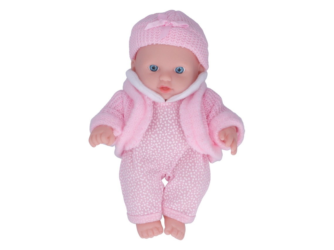 Primerox boneca Reborn Simulada Bebe 8 Polegadas com Chapéu e Chupeta Vinil Lifelike