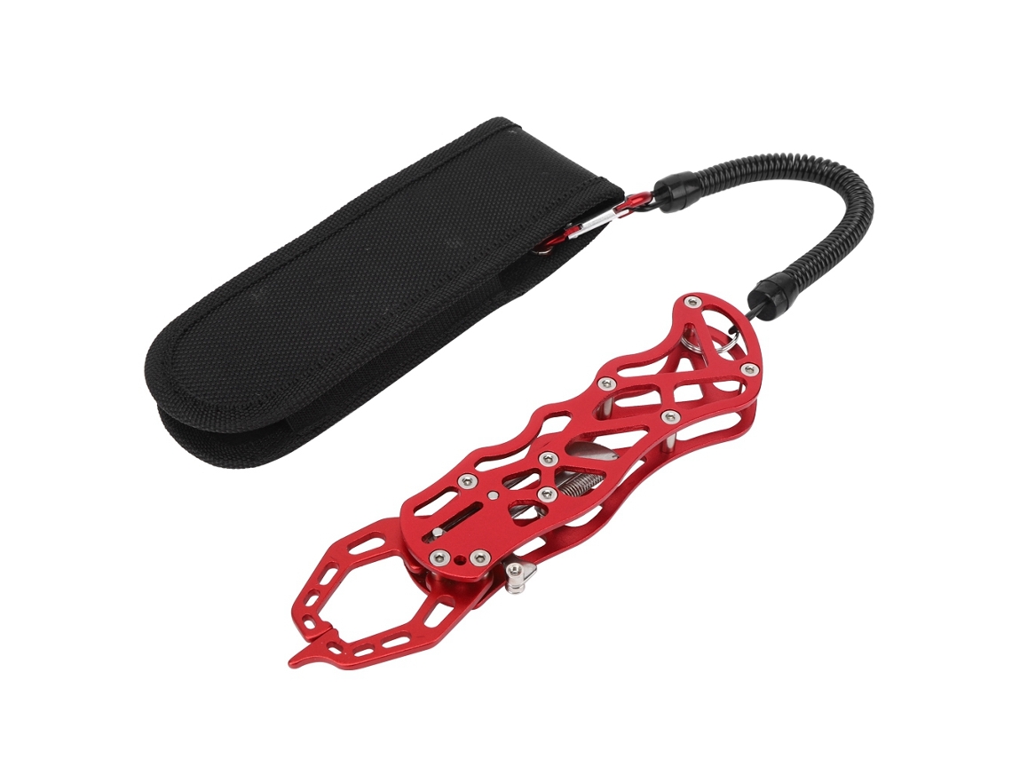 Alicate de Pesca Alumínio Oco Lure Vermelho