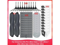 Peças De Reposição Para Dreame L10s Pro Ultra Heat / X30 Ultra / L10s Ultra Gen 2 / Mova E30 Ultra: Escova, Filtro, Saco De Pó, Pano De Limpeza