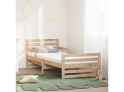 Vidaxl Estrutura de Cama com Colchão Extensível Castanho 80 X 200 Cm