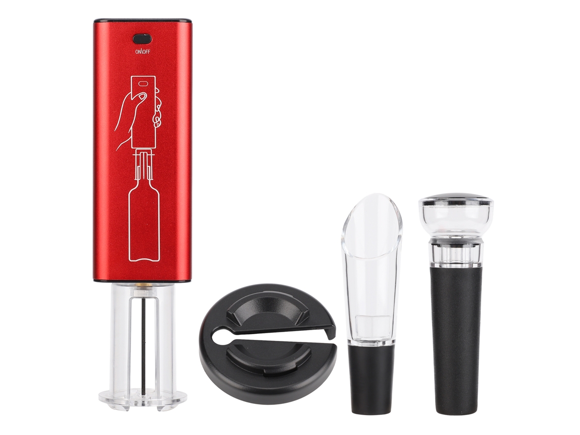 Abre-vinhos Elétrico Usb Com Cortador E Tampa