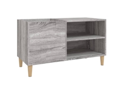 Record Cabinet, Record Cabinets Vidaxl Cinzeto Madeira Processada (84.5 X 38 X 48 Cm)