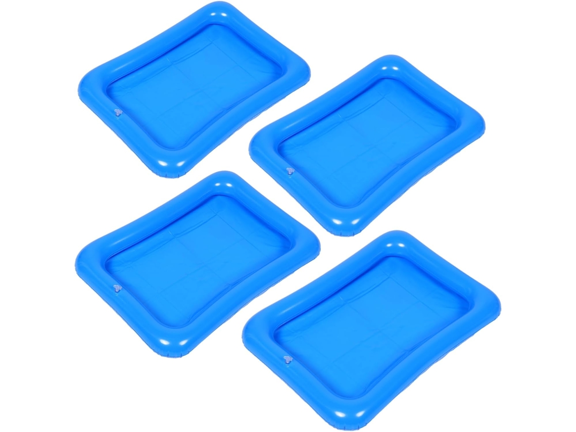 Brinquedo Inflável de Pesca 4 Peças para Piscina, Bandeja Flutuante Uso Externo, Ideal Festas. CHABERLU