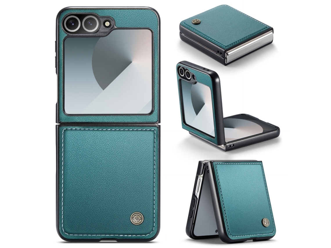 Capa Para Samsung Galaxy Z Flip6 5g Borboleta Fivela Litchi Textura De Telefone De Couro Rfid Antirroubo Azul Perolado