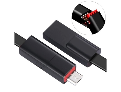 Cabo Dados Carga Sincronização Reparável Usb Para Google, Huawei, Lg, Samsung, Sony, Xiaomi Wewoo Preto