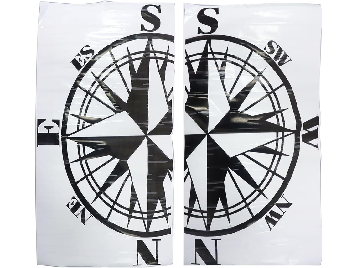 Conjunto De 2 Adesivos De Vinil Para Carro, Caravana, Autocaravana E Camping.