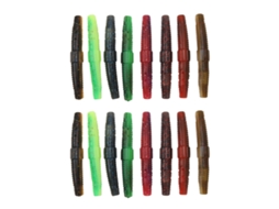 Isca Macia 16pcs Tpr Resistente Pesca Agua Doce Salgada