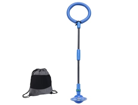Bola Quicando Infantil de Uma Perna Bola Quicando Dobrável em Caixa Azul com Mochila de Armazenamento