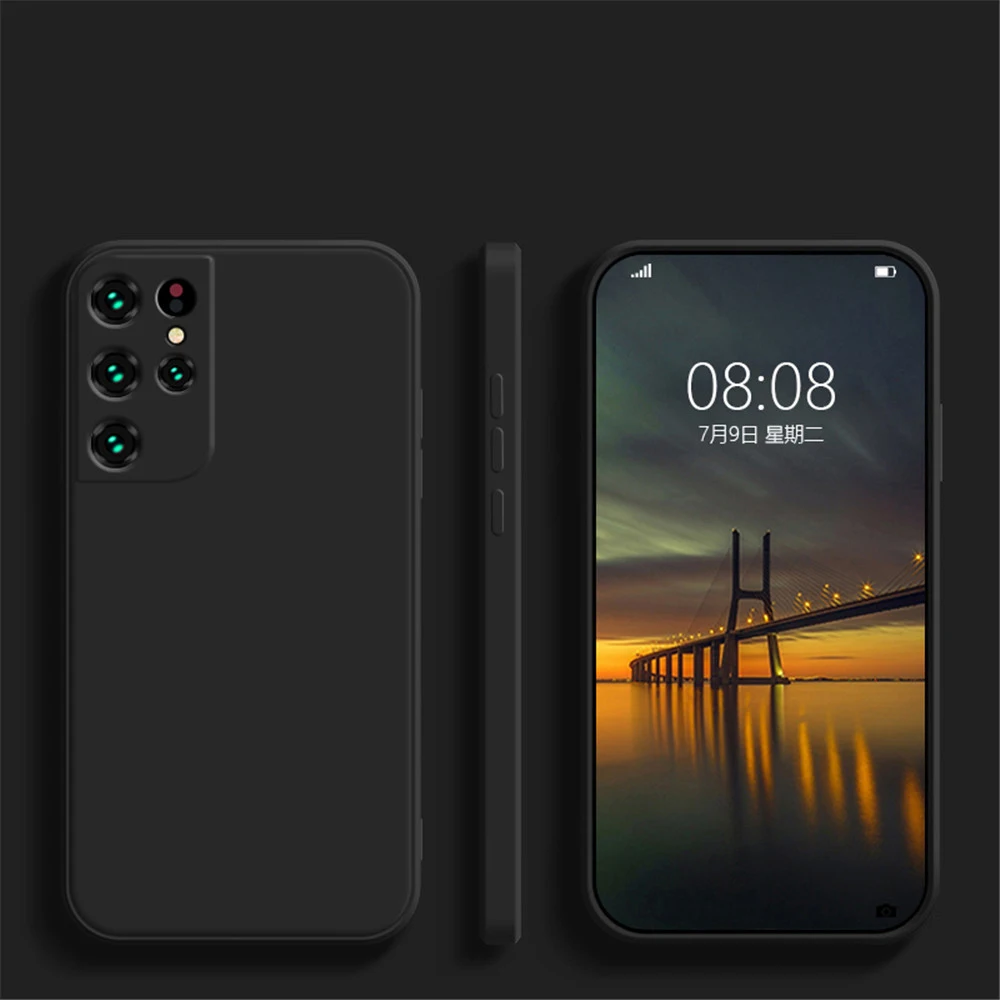Capa Protetora De Silicone Líquido (preta) Para Samsung S20