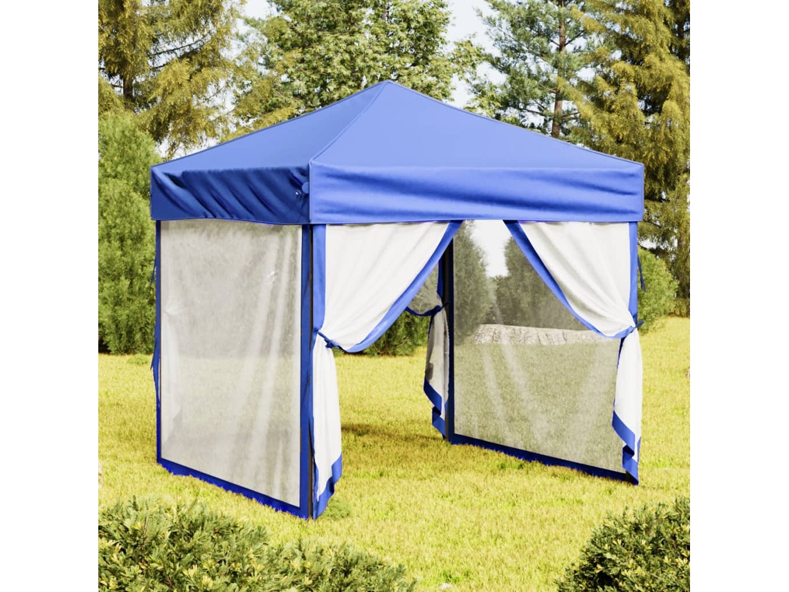 Vidaxl Tenda Para Festas Dobrável Com Paredes Laterais 2x2 M Azul