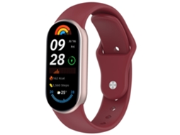 Pulseira de Silicone para Xiaomi Smart Band 10/9/8 com Cabeça de Metal Cor Sólida CHABERLU