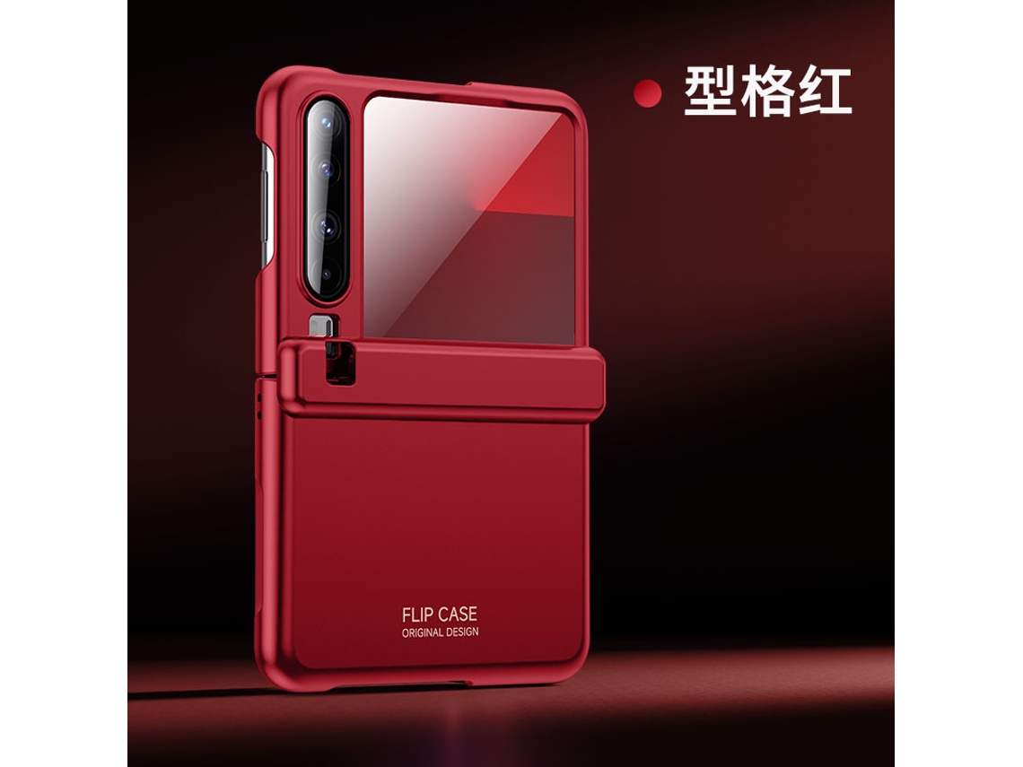 Capa Para Celular (huawei Purax Vermelha De Alta Definição) Com Suporte Oculto, Pintura Em Spray, Dobradiça Magnética E Proteção.