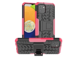 Capa De Celular Com Suporte E Textura De Pneu Global Para Samsung Galaxy A03 Tpu Pc
