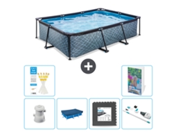 Piscina Exit Retangular Efeito Madeira 300x200x65 Cm 5 peças EXIT TOYS