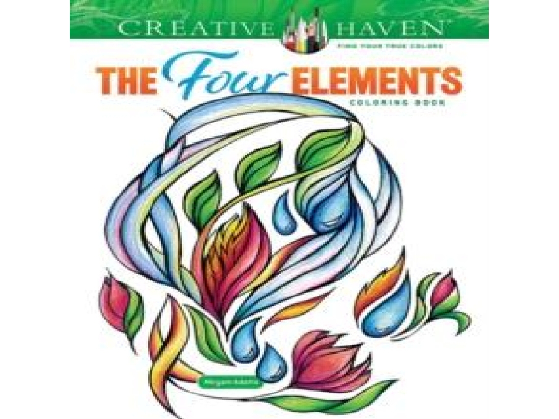 Livro Creative Haven the Four Elements Coloring Book de Miryam Adatto (Inglês)