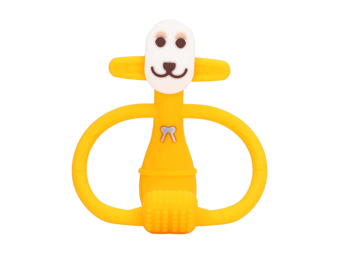 Mali brinquedo de Dentição Bebê Macaco Silicone Grau Alimentar Amarelo Kit para Morder