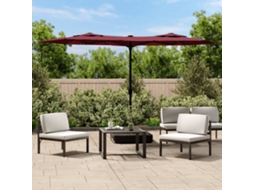 Vidaxl Guarda-sol De Jardim Com Cabeça Dupla 316x145 Cm Bordô