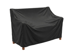 Banco De Claro Jardim Madeira, Externo 2 Lugares Com Cobertura Impermeável, Encosto Ergonômico 125x62x90 Cm Marrom